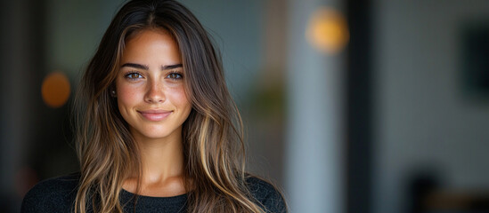 Attractive young woman with a pleasant expression.