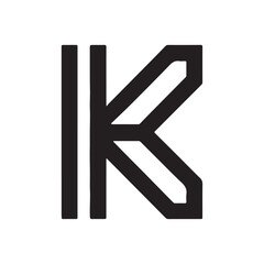 Letter K Monogram Icon - Stylish Alphabet Logo Vector