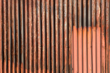Rustic Weathered Corrugated Metal Wall