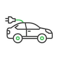 Electric Car Charging: Minimalist Vector Illustration for Sustainable Transportation