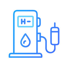 Hydrogen Fuel Station Icon: Clean Energy and Sustainable Transportation Solution