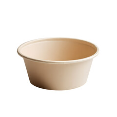  biodegradable paper bowl isolated on transparent 
 white  background,in PNG format. 