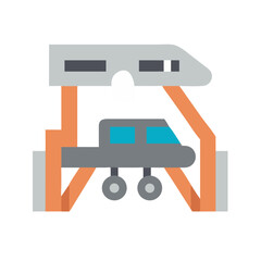 Industrial Crane Lifting Module: Construction, Engineering, and Heavy Lifting Illustration