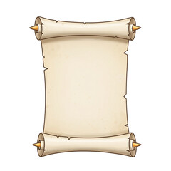 vector illustration open parchment scroll on white background	