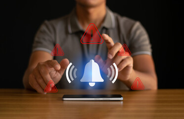 Warning of dangers and protection systems via the Internet and cyber attacks