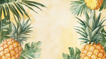 Tropical Pineapple Border