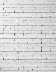 White Brick Wall Texture Clean, Modern Background for Design Projects