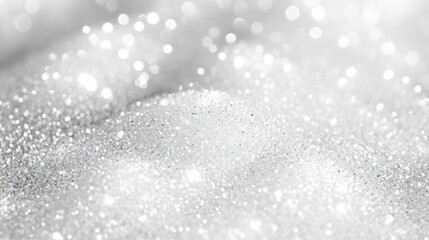Fototapeta premium Shimmering silver glitter background.