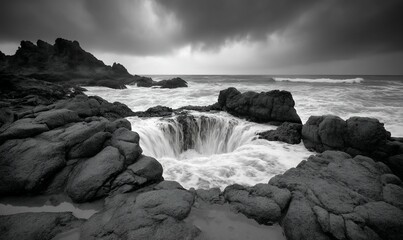 Dramatic coastal sinkhole