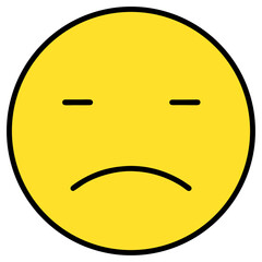 Fototapeta premium Down Smiley Face Illustration Showing Sadness Grief Or Disappointment Expression