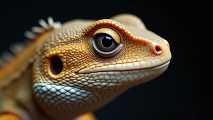 Close Up Portrait Of Lizard