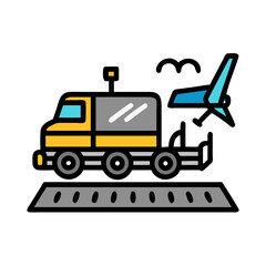 Mars rover icon design, space exploration vehicle in yellow and blue