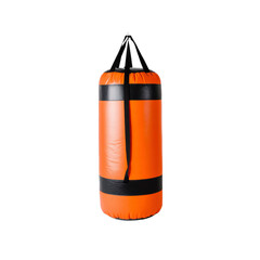 Orange Boxing Punching Bag Isolated on Transparent Background