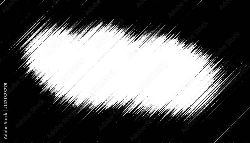 Poster black and white grunge frame pattern for design element. editable vector format illustration.