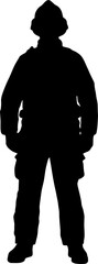 Silhouette off a firefighter hero