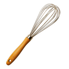 A simple kitchen whisk on transparent background