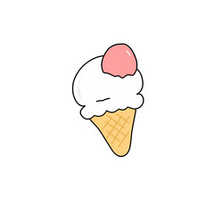 ice cream cone vector illustration