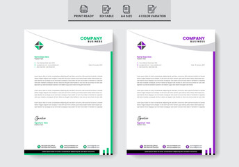 Obraz premium Flat creative business letterhead template