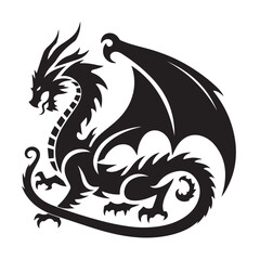 Silhouette of a Dragon Icon