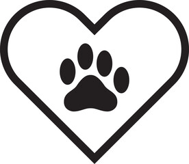 Dog and cat paw icon. Illustration Foot icon with adorable animal. Vector illustration isolated on white background.