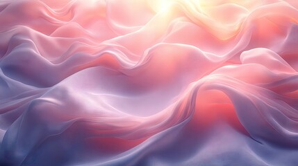 Obraz premium Abstract wavy surface with pink purple and white colors soft light effect.