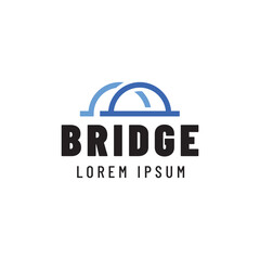 Bridge logo icon illustration template design isolated on white background.