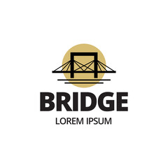 Bridge logo icon illustration template design isolated on white background.