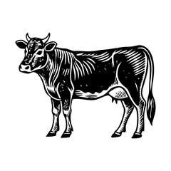 A sketchy style illustration of cow 
