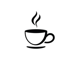 Coffee cup vector icon illustration design template for cafe shop or restaurant logo and branding design