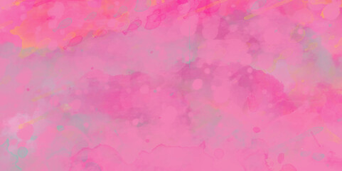 Pink watercolor background for your design, Brush stroked painting of colorful watercolor. Abstract image of exploded colorful powder, digital illustration. 
