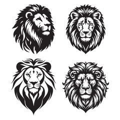 Lion Head Vector Illustration