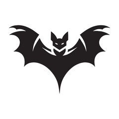 High-contrast bat silhouette vector illustration perfect for scalable designs and logos – bat silhouette – bat vector – bat illustration – silhouette of bat – bat icon

