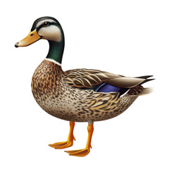 Obraz premium Elegant Duck: A close-up shot showcases a graceful duck, its feathers displaying intricate details, its eye gleaming with vitality and natural elegance.