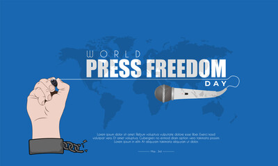 World Press Freedom Day, suitable for posters, banners, social media, greeting cards etc