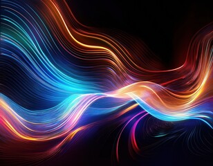 Obraz premium Swirling colorful lights create a festive atmosphere for holiday celebrations.