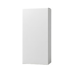 Naklejka premium Empty white box, front view, PNG transparent.