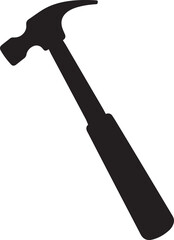 Hammer icon silhouette logo vector illustration