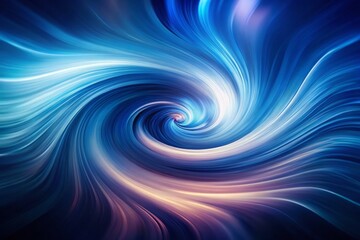 Abstract Blue Navy Gradient Background, Long Exposure Photography, Swirling Nebula Effect