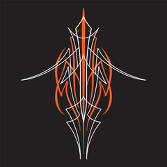 Pinstripe art old school vintage illustration