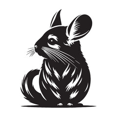 Scalable chinchilla vector icon with a detailed yet minimalist silhouette design – chinchilla silhouette – chinchilla vector – chinchilla illustration – silhouette of chinchilla – chinchilla icon

