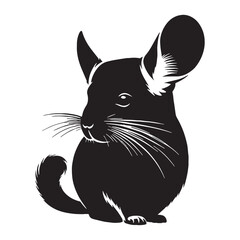 Minimalist chinchilla vector silhouette icon designed for modern web assets – chinchilla silhouette – chinchilla vector – chinchilla illustration – silhouette of chinchilla – chinchilla icon

