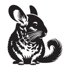 Monochromatic chinchilla silhouette vector designed for web and print use – chinchilla silhouette – chinchilla vector – chinchilla illustration – silhouette of chinchilla – chinchilla icon

