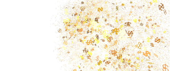 Abstract background of golden dollar signs. Perfect for finance, wealth, and prosperity concepts.