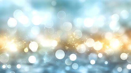Obraz premium Abstract Bokeh Background with Sparkling Light Effects and Golden Highlights creating a magical and enchanting atmosphere.