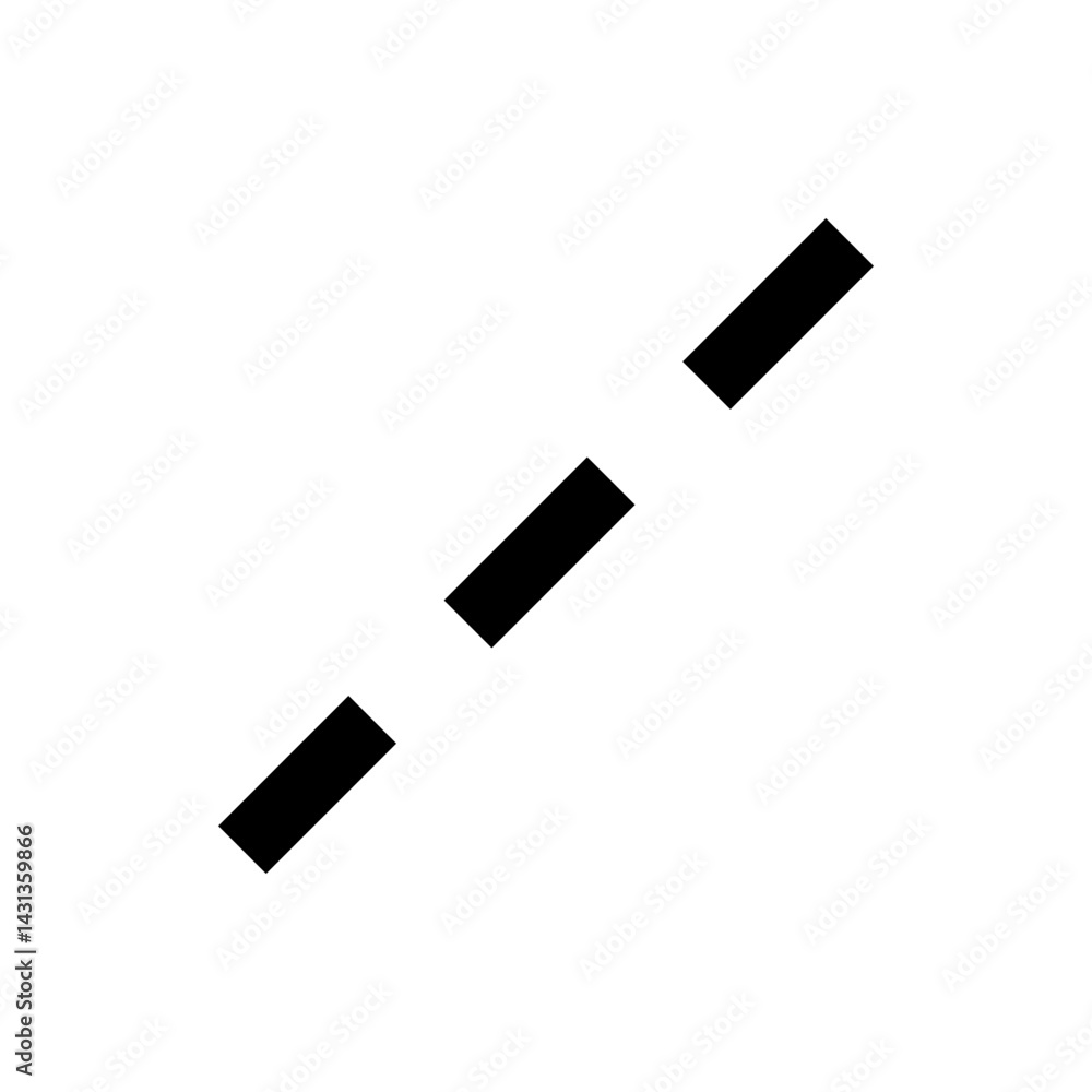 Poster three black rectangular shapes arranged diagonally on a white background creating a simple visual pa