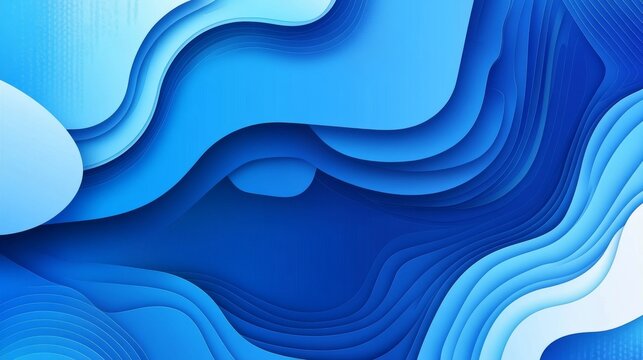 Abstract geometric blue background with smooth gradient shapes, ideal for brochure, website, flyer, certificate, or presentation design