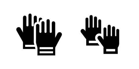 Obraz premium Minimalist Gloves Vector Icon set