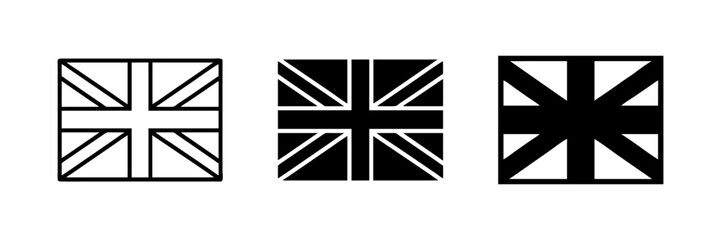 United Kingdom Flag Vector Icon set