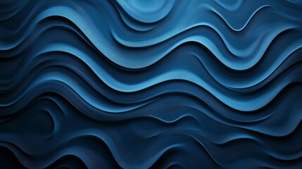 Obraz premium Abstract blue background with smooth flowing waves on a dark backdrop