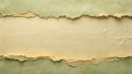 Fototapeta premium Textured Paper Background with Irregular Torn Edges and Central Space for Text or Design